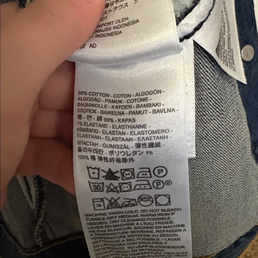 Levi's Dark Blue Denim Jacket Size L - Picture 12 of 12